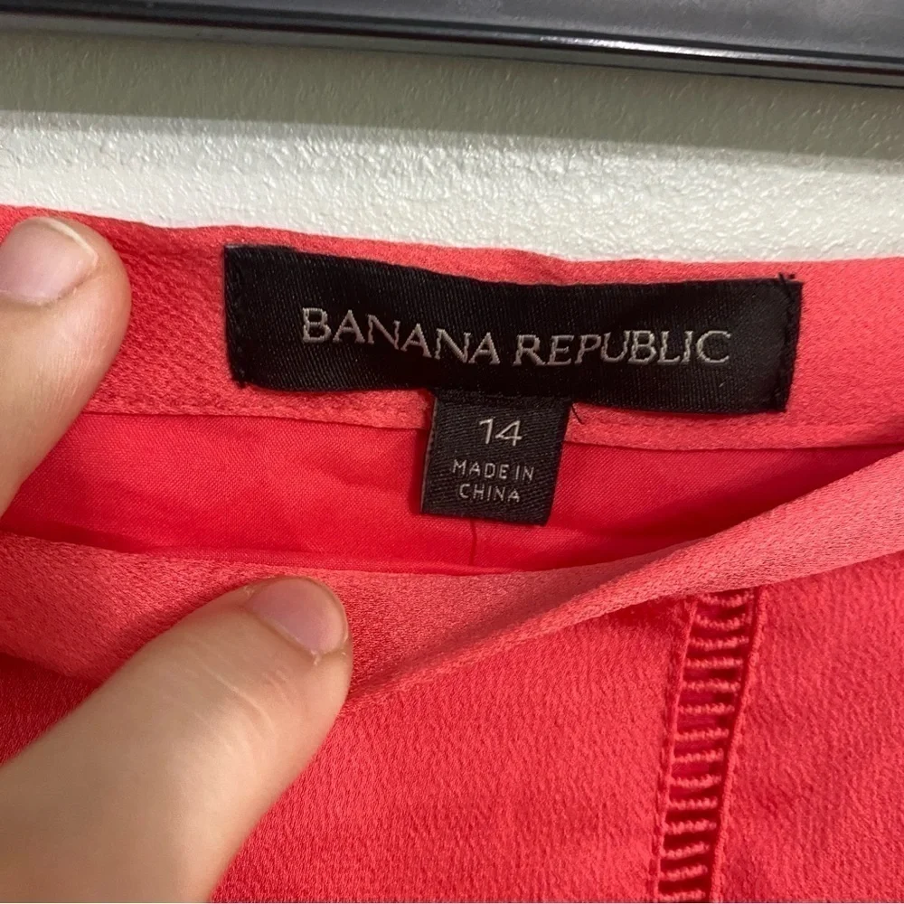 Banana Republic pink silky midi skirt size 14